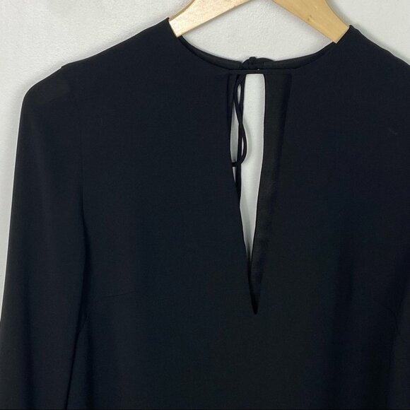 Revolve C/MEO Gossamer Spelt Out Long‎ Sleeve Black Top Size Small Bell Sleeve S - Picture 5 of 15